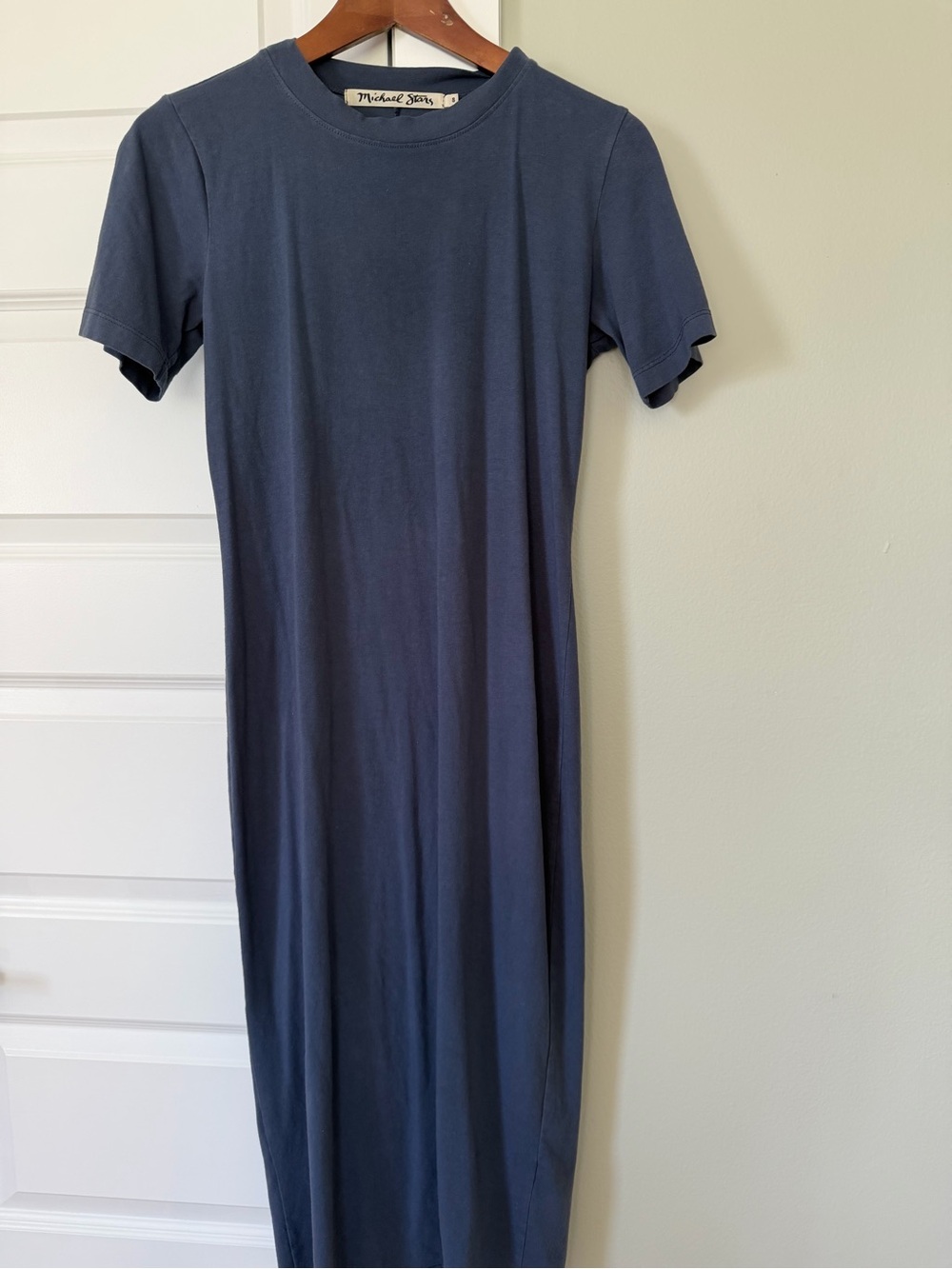 Michael Stars Navy Short-Sleeve Crewneck Maxi Dress